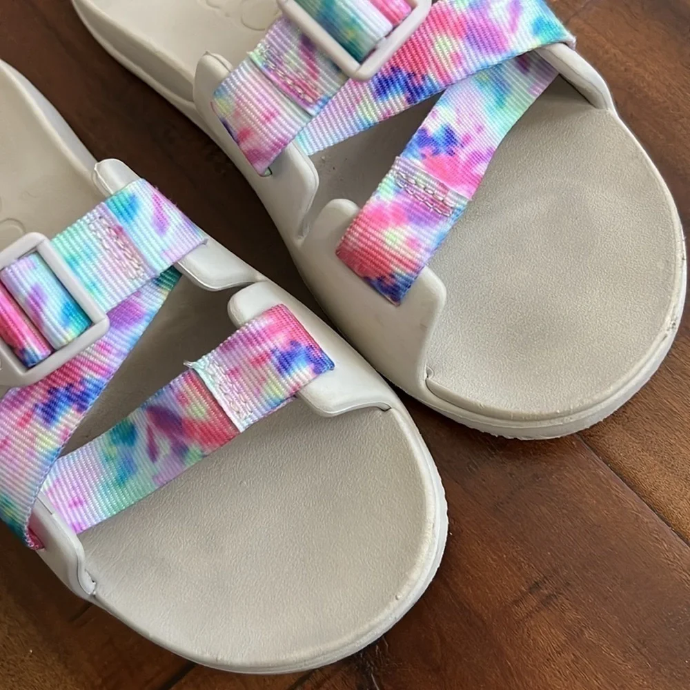 CHACO Chillos Tie Dye Slide Sandals Shoes